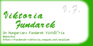 viktoria fundarek business card